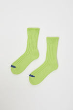 Rototo Chunky Ribbed Socks in Lime