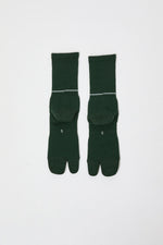 Rototo Merino Tabi Socks in Dark Green