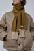 Rototo Sweater Sleeves Scarf in Khaki and Beige