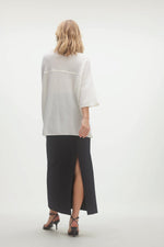 RUE BUTTON-UP CASHMERE TOP