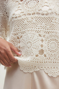 BRIA CROCHET CREWNECK