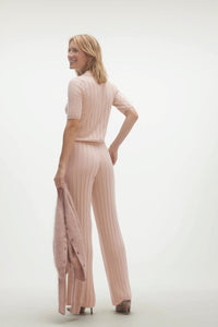 CHRISTIE RIBBED WIDE LEG PANT