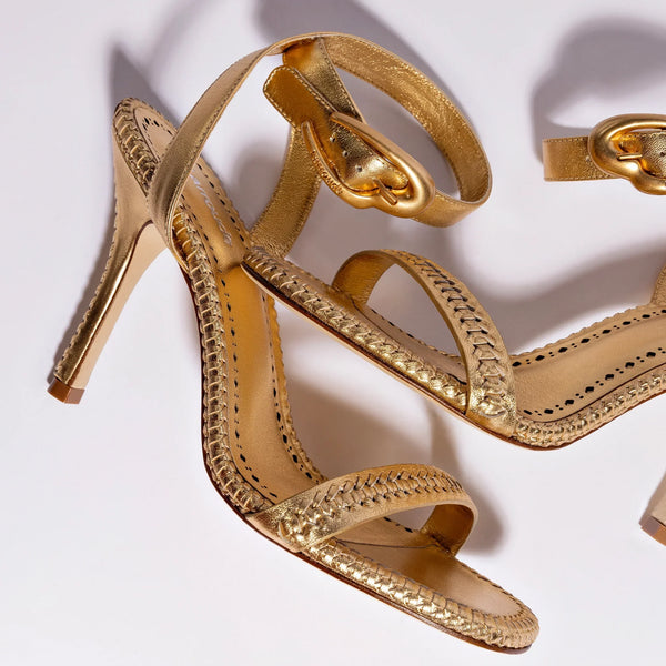 Verona Sandal In Gold Metallic Leather