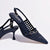 Ines Macrame Pump In Navy Leather