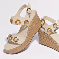 Milan Espadrille In Ivory Leather