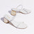 Dew Drop Mule In White Patent Leather