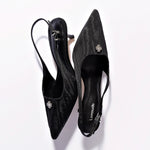 Maxine Pump In Black Fabric