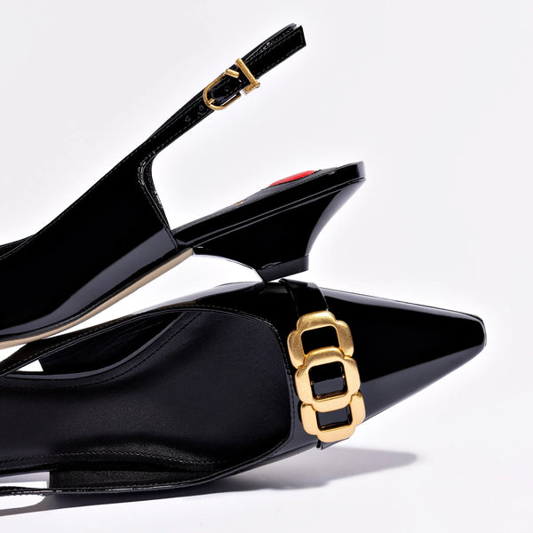 Franca Pump In Black Patent Leather