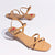 Charlotte Sandal In Tan Patent Leather