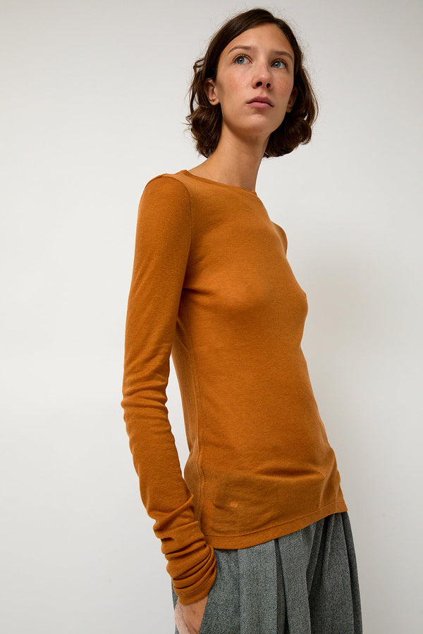 Sayaka Davis Sheer Long Sleeve in Camel