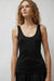 Silk Laundry Jersey Scoop Tank in Black