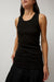 St. Agni Organic Cotton Soft Rib Singlet in Black