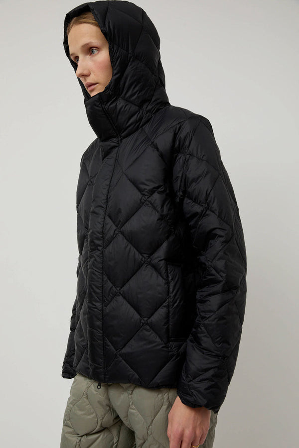 TAION City Packable Hooded Down Jacket in Black