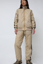 TAION Track Down Jacket in Beige and Grey