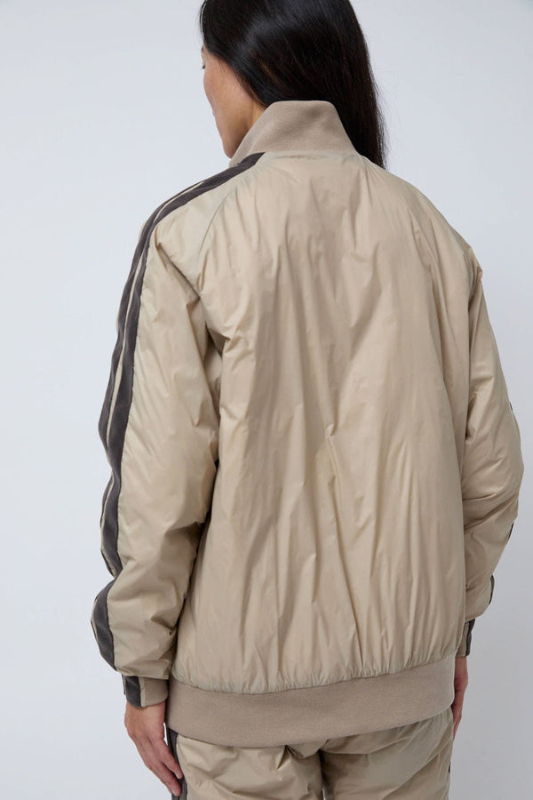 TAION Track Down Jacket in Beige and Grey