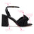 Selena Ruffle Sandal In Black Raffia