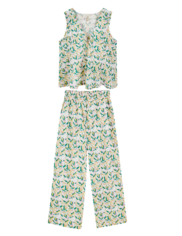 Pajama Pant & Camisole Set in Garden Bird