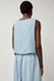 Vladimir Karaleev Basic Tank in Light Blue Tencel