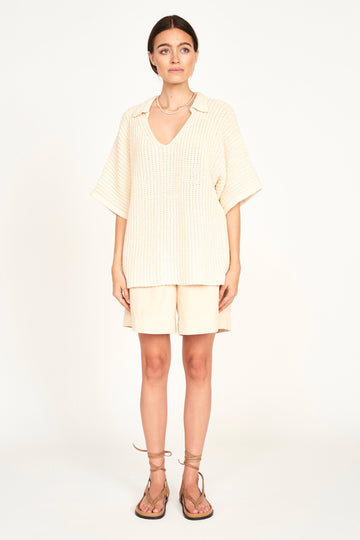 Westport Knit Top in Bone