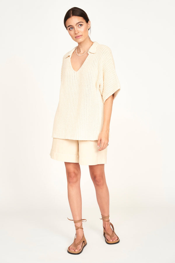 Westport Knit Top in Bone