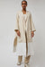 Zii Ropa Mason Coat in Beige and White