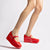 Blair Flatform In Scarlet Patent Leather