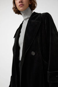 épingler Trigonal Fall Coat in Black Velvet