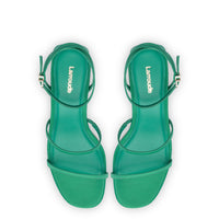 Gio Sandal In Green Satin