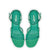 Gio Sandal In Green Satin