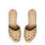 Miso Platform Sandal In Natural Raffia and Polka Dot Emboridery