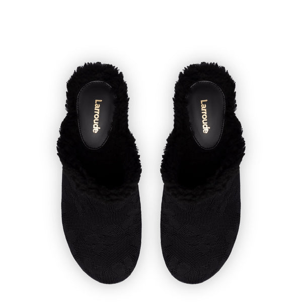 Miso Platform Clog In Black Knit